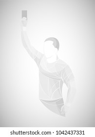 Soccer referees, football referees on geometry background