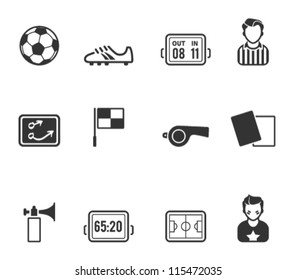 Soccer Related Icon Series In Single Color