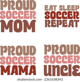Soccer retro svg design bundle and eps file