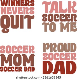 Soccer retro svg design bundle and eps file