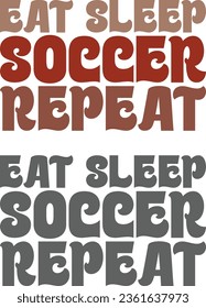 Soccer retro svg design and eps file