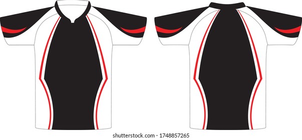 Soccer Rugby T Shirts Top Jersey Football Uniform Template Design Mock up Vector