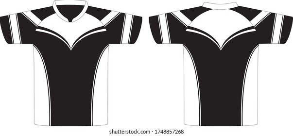 Soccer Rugby T Shirts Top Jersey Football Uniform Template Design Mock up Vector
