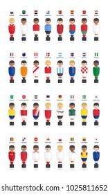 Soccer Russia World championship groups. Vector country players. World football cup. Nations info graphic. 
