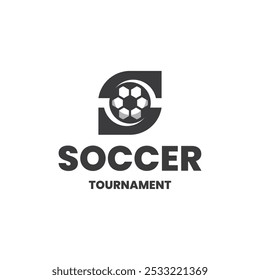 Vector de logo de la letra S de fútbol