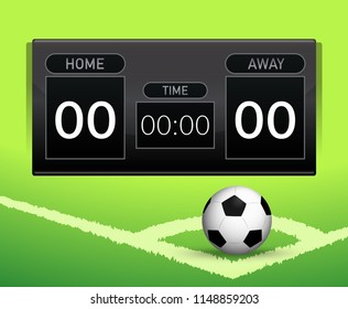 Soccer score board concept illustration