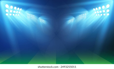 Soccer scoreboard background big match team template design for web or social media.	