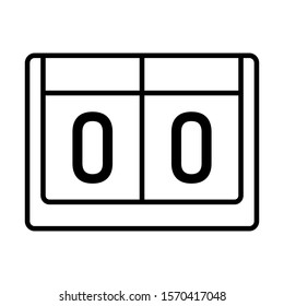 soccer scoreboard icon design vector template