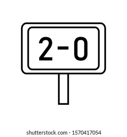 soccer scoreboard icon design vector template
