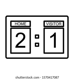 soccer scoreboard icon design vector template
