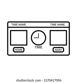 soccer scoreboard icon design vector template