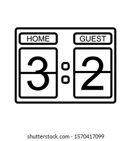 soccer scoreboard icon design vector template