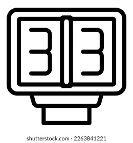 Soccer scoreboard icon outline vector. Sport camp. Kick goal
