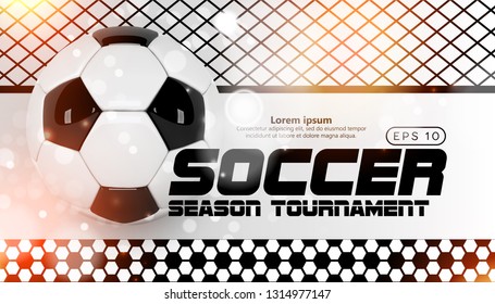 Soccer scoreboard poster design Vector. Football Ball design concept. Design For Sport Bar Promotion. Tournament, Championship Flyer Design. Soccer Sport Club, Academy Flyer Invitation