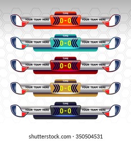 soccer scoreboard template, vector illustration