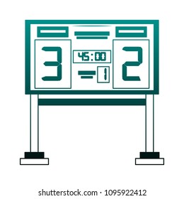 Soccer scoring board blue lines