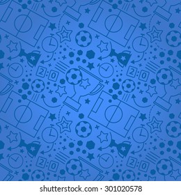 Soccer seamless pattern. Sport vector  background.