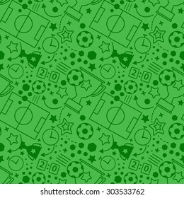 Soccer seamless pattern. Sport vector background.