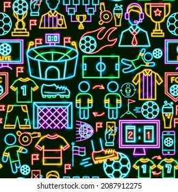 Soccer Seamless Pattern. Vector Illustration of Football Promotion.