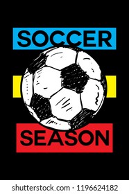 soccer season sports colorful poster urban graphic