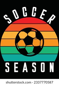 Soccer season vector art design, eps file. design file for t-shirt. SVG, EPS cuttable design file svg