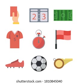 soccer set icon of color style vector illustration design