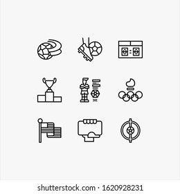 soccer set icon vector illustration