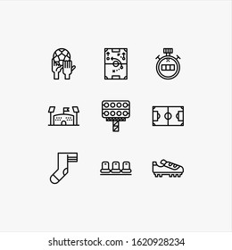 soccer set icon vector illustration