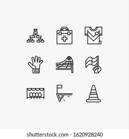 soccer set icon vector illustration