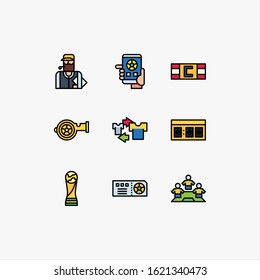 Soccer set icon vector illustration
