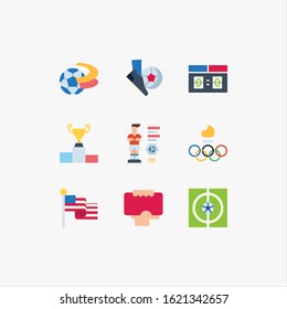 soccer set icon vector illustration