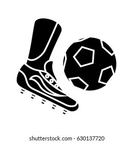 soccer shoe and ball icon