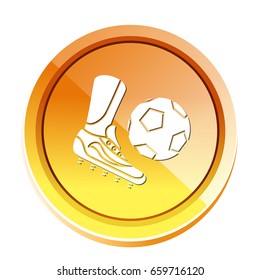 soccer shoe and ball icon