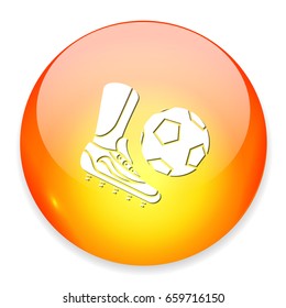 soccer shoe and ball icon