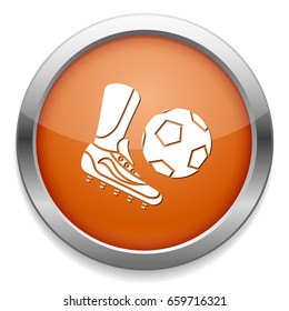 soccer shoe and ball icon