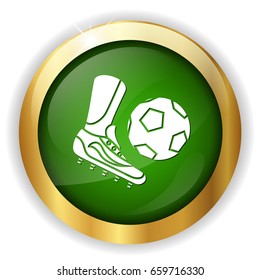 soccer shoe and ball icon