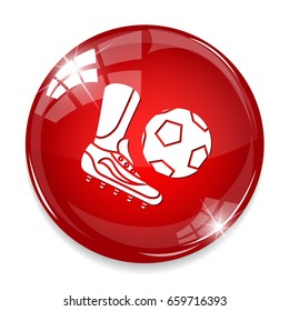 soccer shoe and ball icon