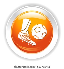 soccer shoe and ball icon