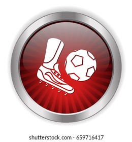 soccer shoe and ball icon