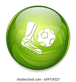 soccer shoe and ball icon