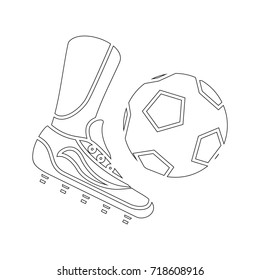 soccer shoe and ball icon