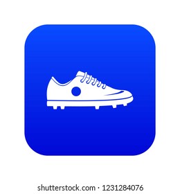 Soccer shoe icon digital blue for any design isolated on white vector illustration