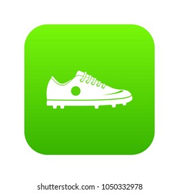 Soccer shoe icon digital green for any design isolated on white vector illustration