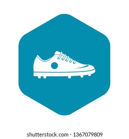 Soccer shoe icon. Simple illustration of soccer shoe vector icon for web