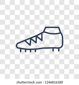 Soccer shoe icon. Trendy linear Soccer shoe logo concept on transparent background from Clothes collection