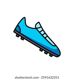 Soccer Shoe Illustration on White Background Highlighting Sports Gear