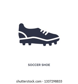 soccer shoe isolated icon. Simple element illustration from clothes concept. soccer shoe editable logo symbol design on white background. Can be use for web and mobile.