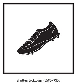 Soccer shoe label - vector illustration