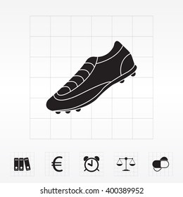 Soccer shoe label - vector illustration