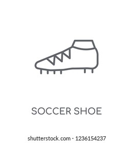 Soccer shoe linear icon. Modern outline Soccer shoe logo concept on white background from Clothes collection. Suitable for use on web apps, mobile apps and print media.